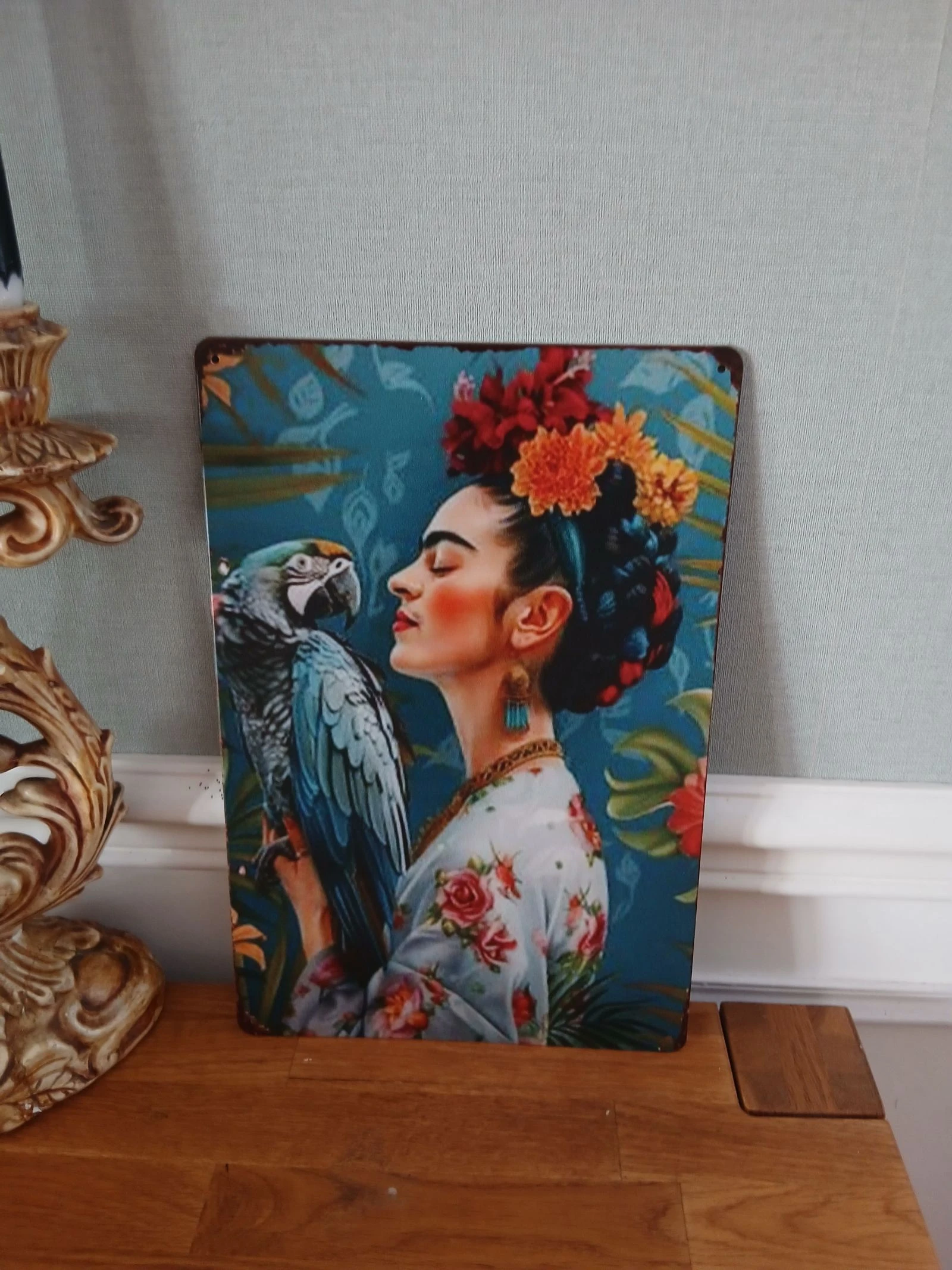 Placa de metal ilustração Frida Kahlo – photo 2